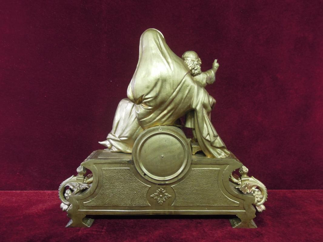 Antique Seth Thomas Mantel Figural Clock Jesus Madonna Rare to Find
