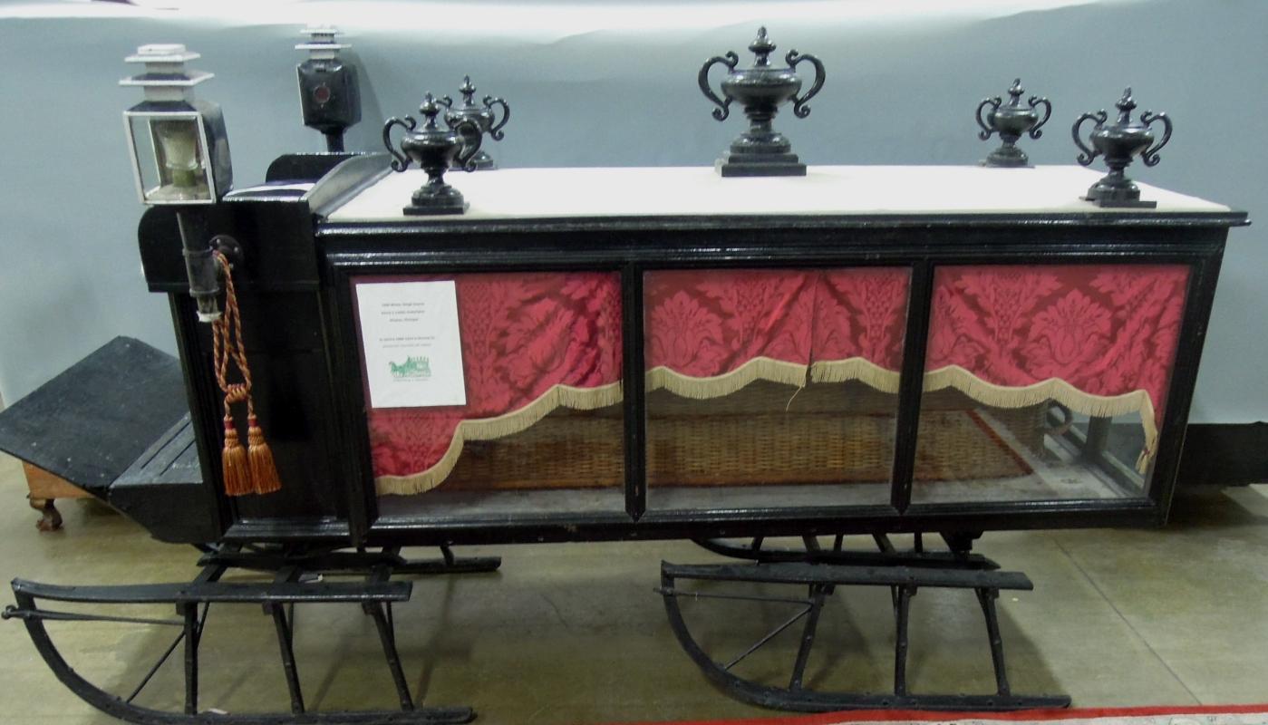 Antique Horse Drawn Hearse Sleigh Carriage Rare to find 1880’s