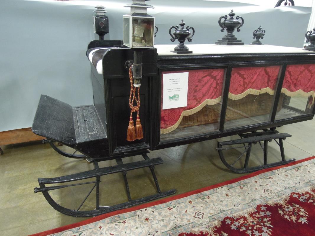 Antique Horse Drawn Hearse Sleigh Carriage Rare to find 1880’s