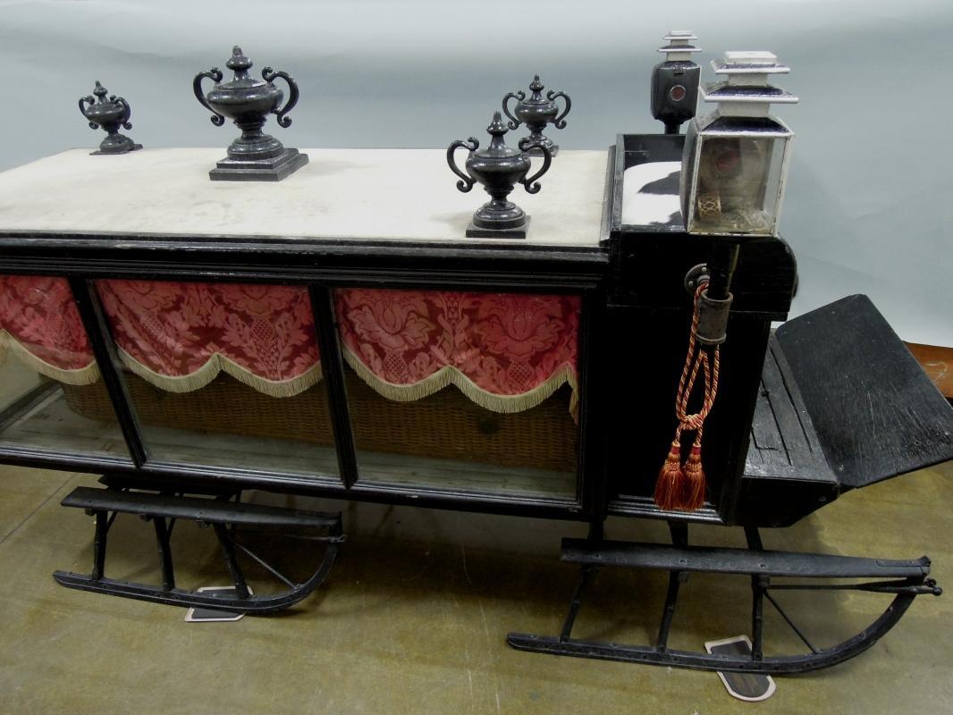 Antique Horse Drawn Hearse Sleigh Carriage Rare to find 1880’s