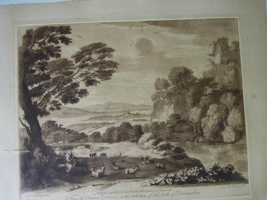 A Landscape with Cattle Second Print Liber Veritaits After