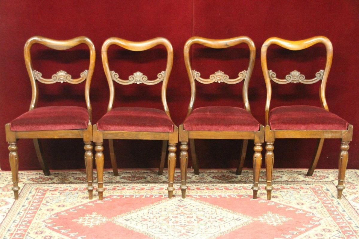 Victorain Chairs Velvet Fabric Mohair