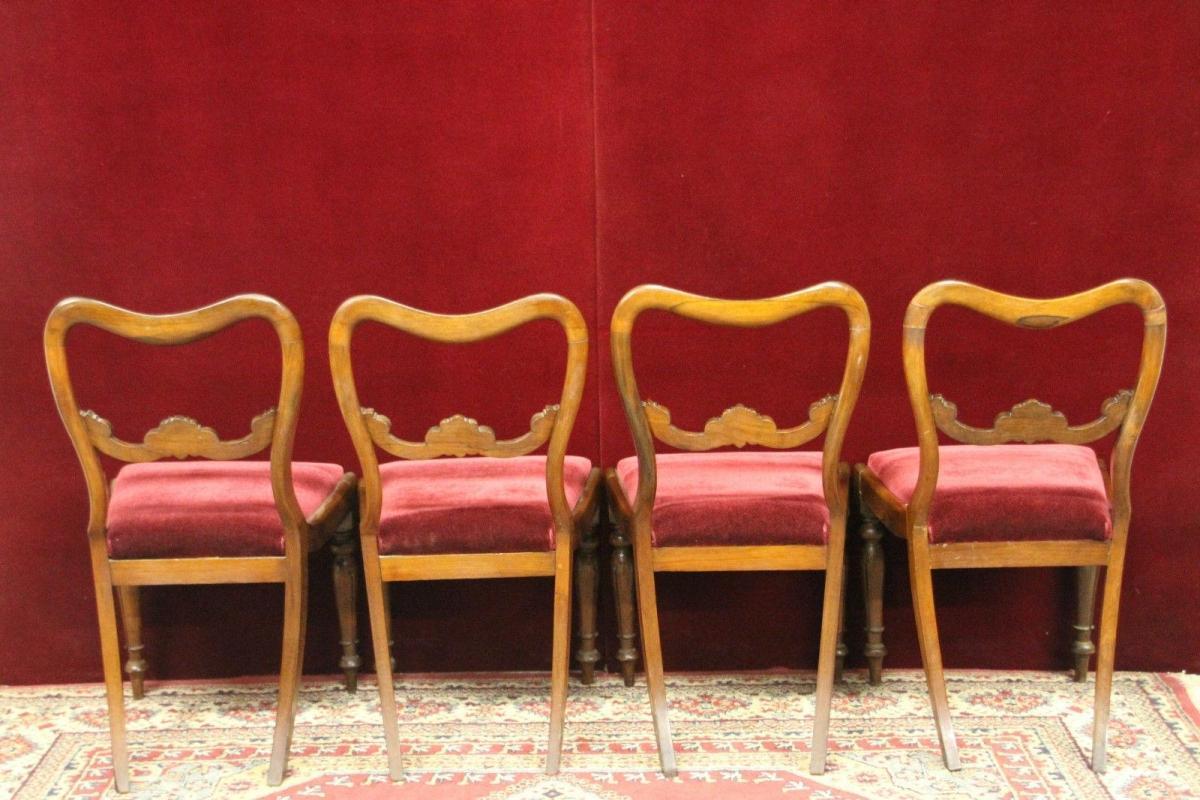 Victorain Chairs Velvet Fabric Mohair