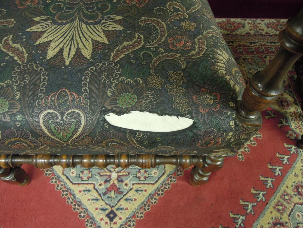 Renaissance Revival High Back Chairs Floral