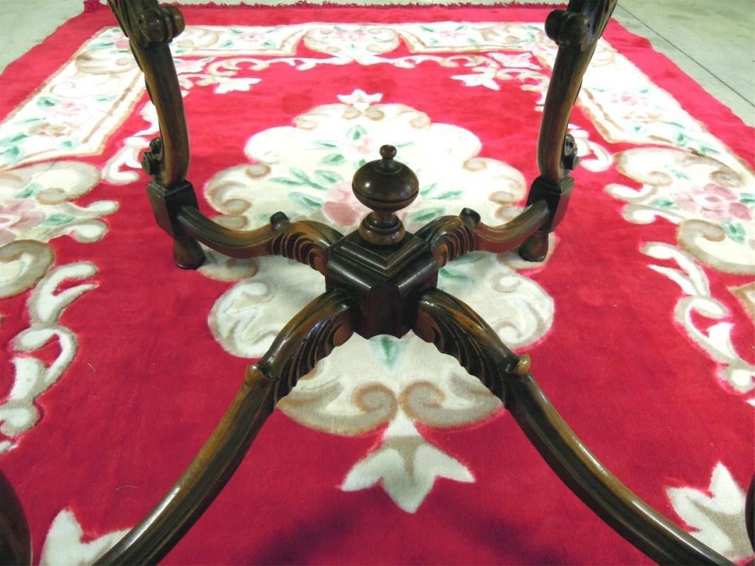 Antique Figural Head Table Marble Top Octogon Shape