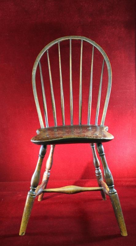 Antique Primitive Windsor Side Chair Circa 1760 1790