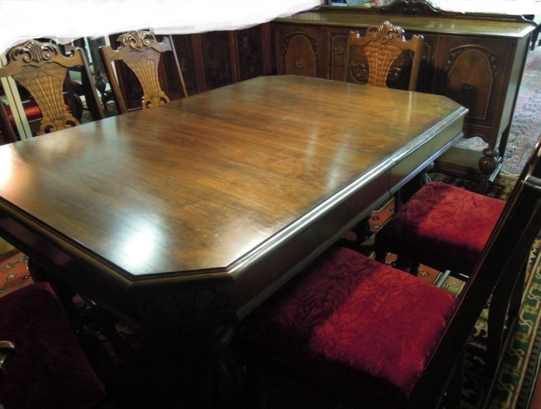 Antique Basset Colonial Revival Dining Room Set Sideboard