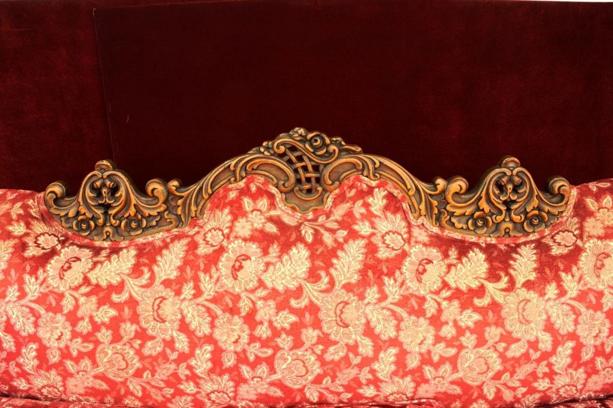 Gimbels Figural Sofa Chair Head Carved Rare