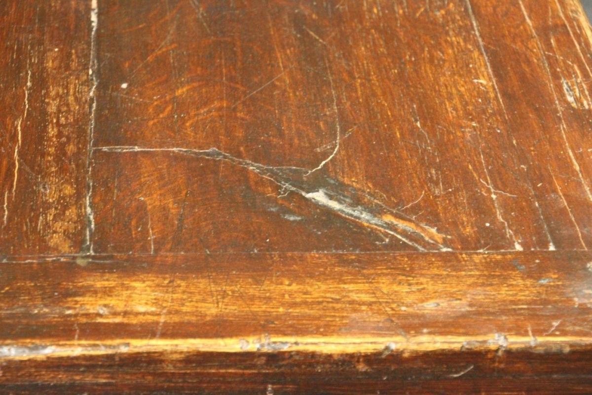 Antique Spanish Baroque Refectory Table Iron Scrolls Large Very Old