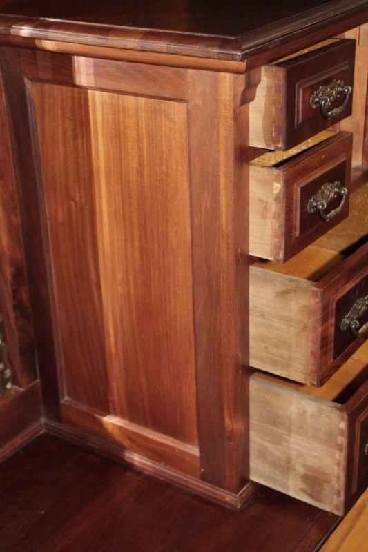 Antique Dresser Gentlemans Chest With Mirror Walnut