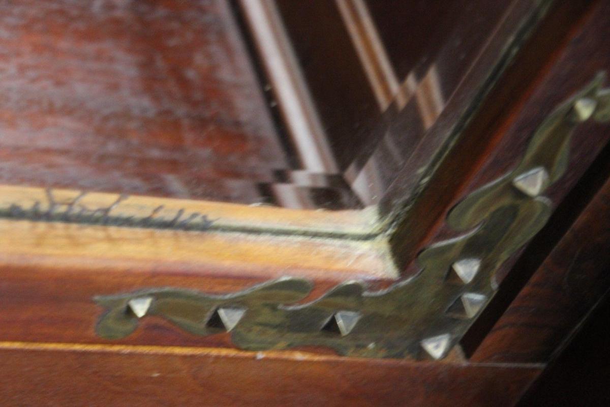 Antique Dresser Gentlemans Chest With Mirror Walnut