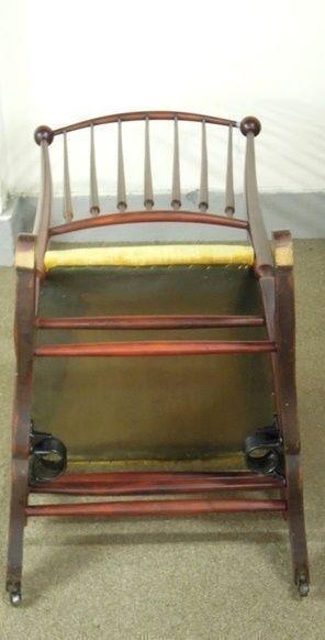 Antique Rocking Chair Platform Base Spindle Back