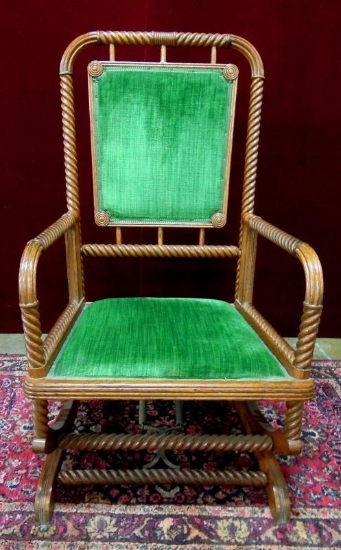 Antique Huntzinger Style Rocking Chair Platform Base