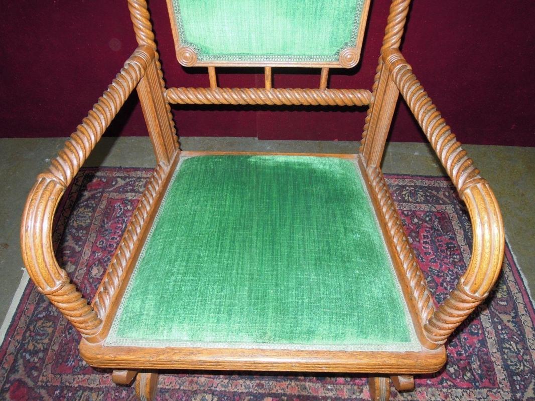 Antique Huntzinger Style Rocking Chair Platform Base