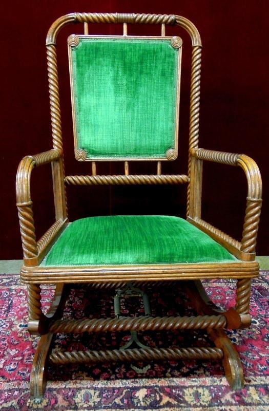 Antique Huntzinger Style Rocking Chair Platform Base