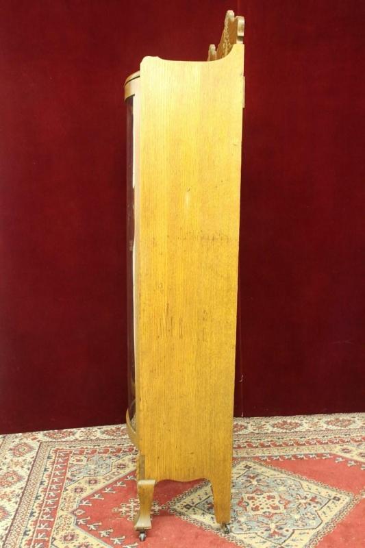 Antique Hutch Double Bend Glass Doors Rare