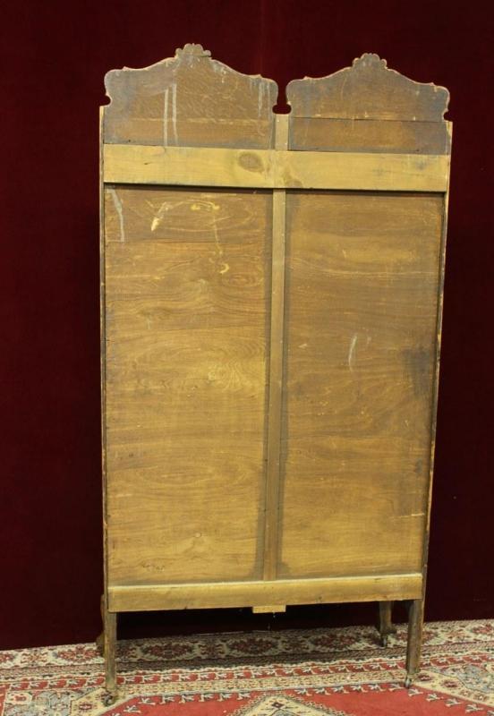 Antique Hutch Double Bend Glass Doors Rare