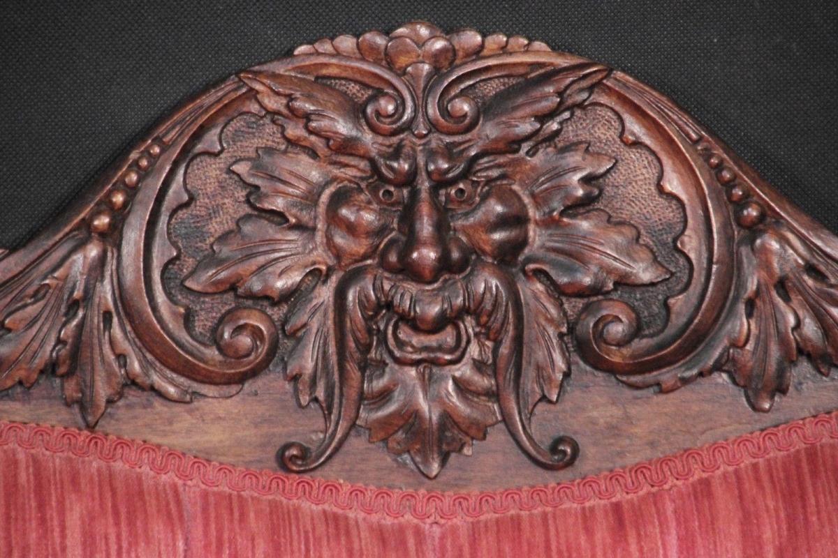 Carved Antique Parlor Settee Rocking Chair Side Chairs Man Of North Wind Zeus