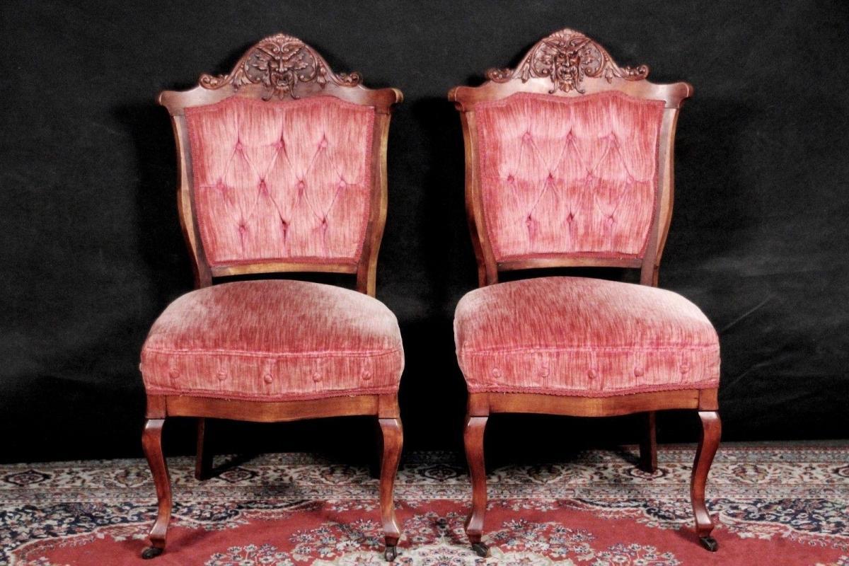 Carved Antique Parlor Settee Rocking Chair Side Chairs Man Of North Wind Zeus