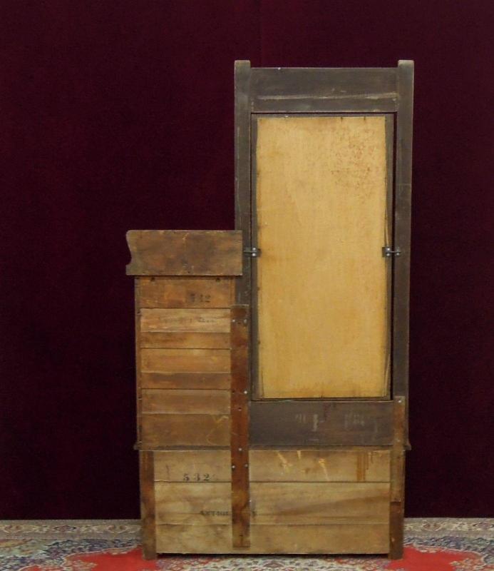 Antique Oak Dresser Hatbox and Mirror