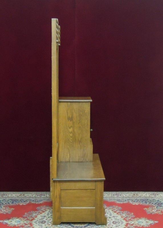 Antique Oak Dresser Hatbox and Mirror