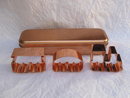 Copper Plated Set of 3 Train Locomotive Coal Car Caboose Cookie Cutters