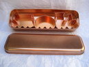 Copper Plated Set of 3 Train Locomotive Coal Car Caboose Cookie Cutters