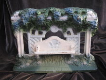 Cast Iron Garden Bench & Terrace Doorstop John Wright Door Stop