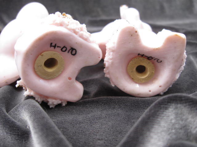 Vintage Pink Elephants Anthropomorphic Salt I Pepper Shakers
