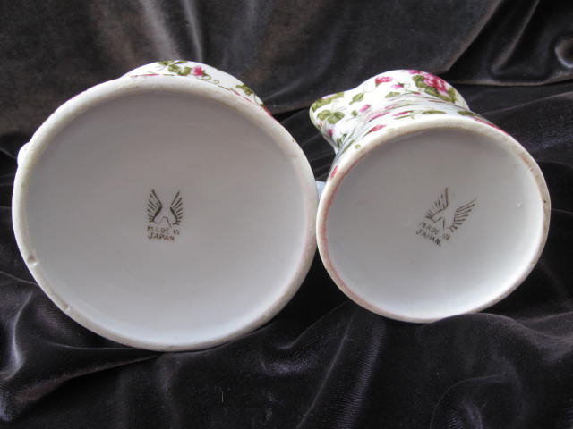Porcelain Chintz Floral Sugar & Creamer Cream Set