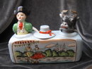 Vintage Nodder Matador & Bull Condiment Salt & Pepper Set