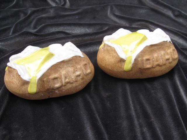 Idaho Baked Potato With Butter Salt & Pepper Shakers