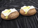 Idaho Baked Potato With Butter Salt & Pepper Shakers