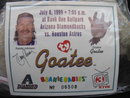 Ty Goatee Beanie Baby With Baseball Randy Johnson With Game Ticket Beanie Baby