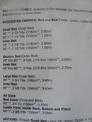 New Butterick 996 Pet Accessories Bed & Bed Cover Sewing Pattern