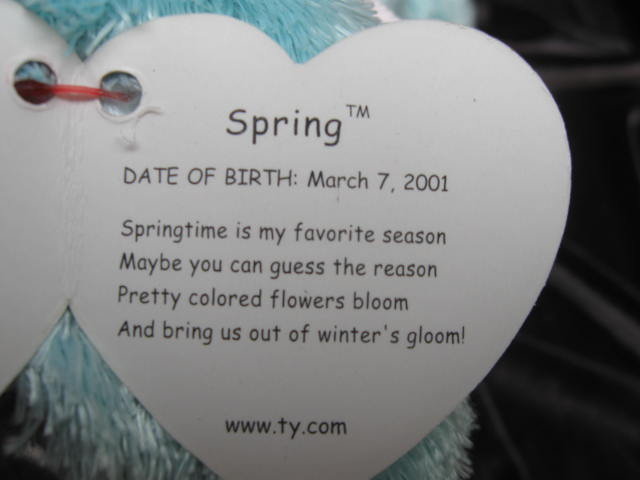 Ty Spring The Bunny Rabbit Plush - Easter Bunny