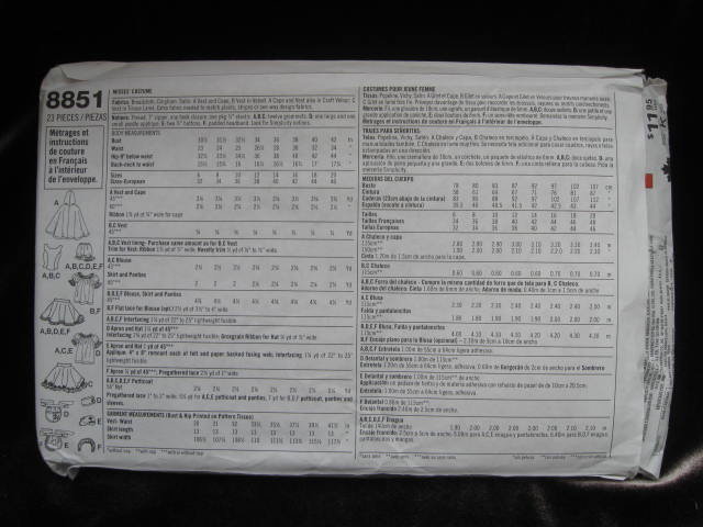 New Simplicity 8851 Misses' Sexy Red Riding Hood, Nurse, Pirate + More Halloween Costume Sewing Pattern