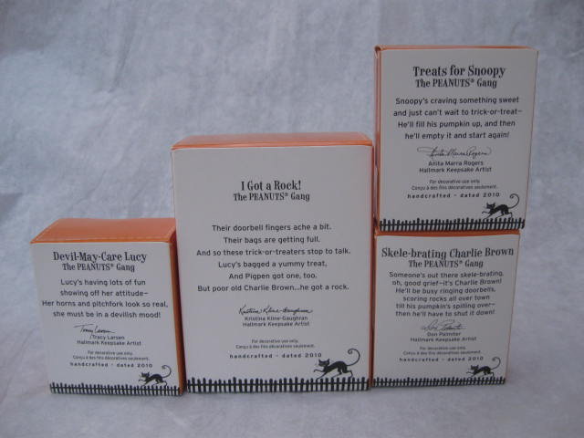 Lot of 4 Hallmark 2010 Peanuts Halloween Ornaments