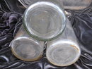 3 Vintage Glass Bottles With Ceramic Stoppers