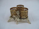 Vintage Cherub Filigree Gold Tone Lipstick Holder