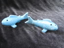 Vintage Aqua Blue Fish Salt & Pepper Shakers