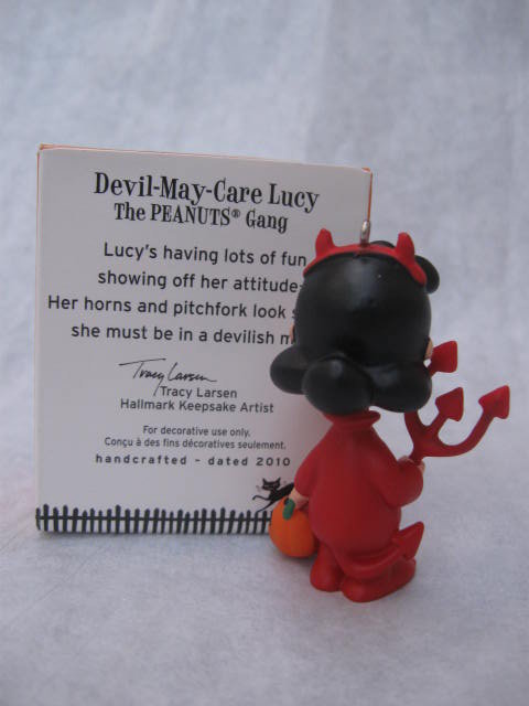 Hallmark 2010 Devil May Care Lucy The Peanuts Gang Halloween Ornament