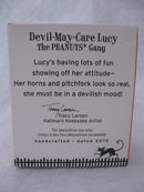 Hallmark 2010 Devil May Care Lucy The Peanuts Gang Halloween Ornament