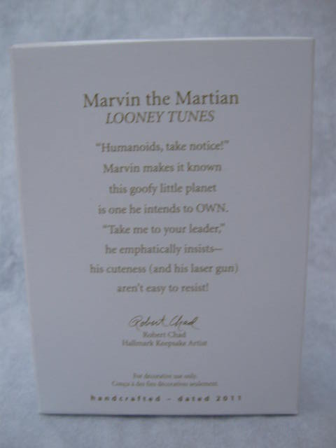 Hallmark 2011 Marvin The Martian Looney Tunes Christmas Tree Ornament