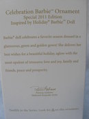 Hallmark 2011 Celebration Barbie 12th In Holiday Barbie Series Christmas Tree Ornament