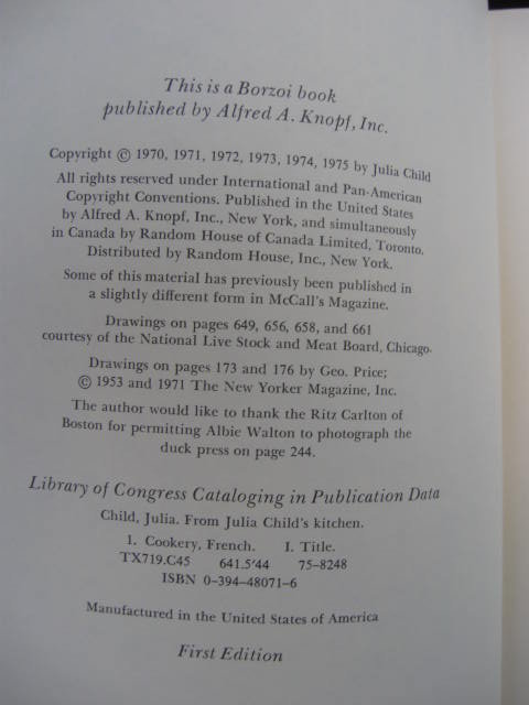 From Julia Child's Kitchen Cookbook