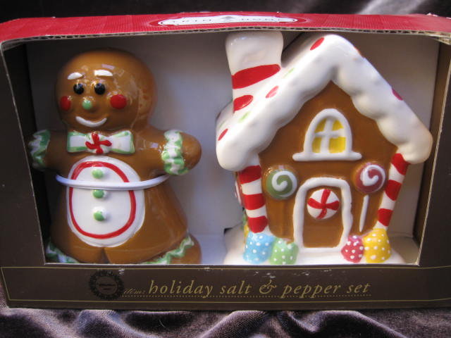 Gingerbread Man & House Salt & Pepper Shakers