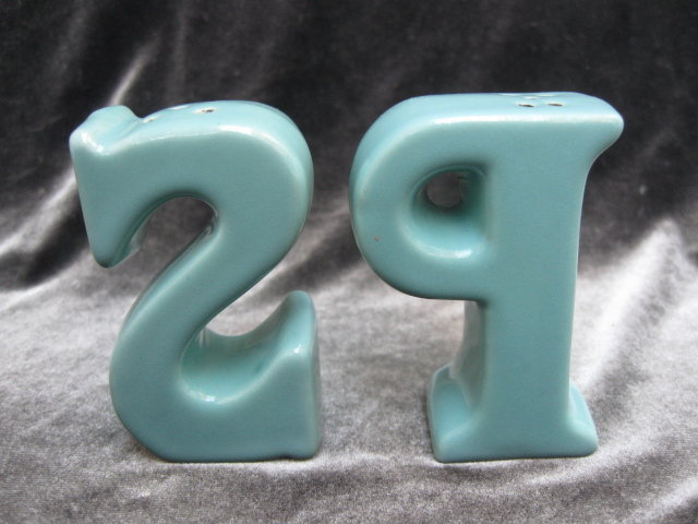 Vintage Letters Letter S & P Salt & Pepper Shakers
