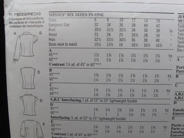 New Simplicity New Look 6621 Misses' Summer Tops Sewing Pattern Size 6 - 16