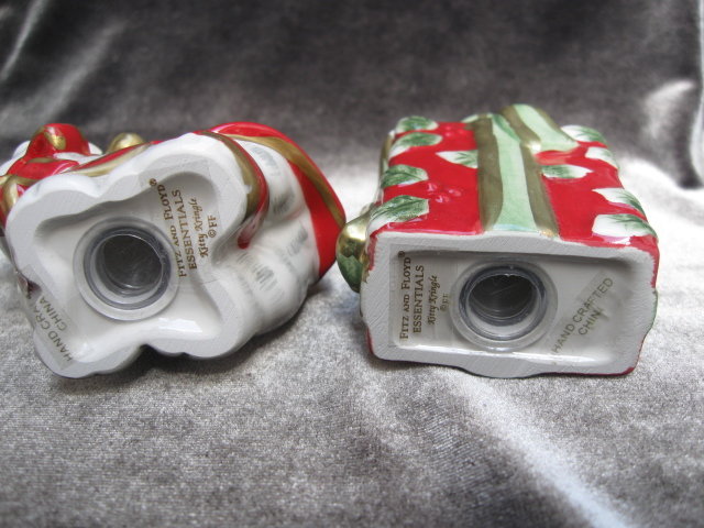Fitz & Floyd Kitty Kringle Christmas Salt & Pepper Shakers